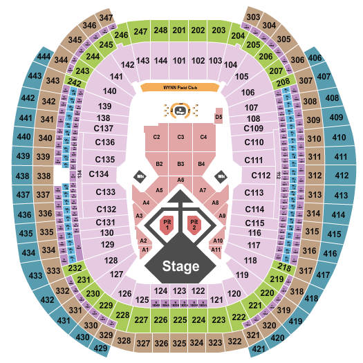 Allegiant Stadium Usher Seating Chart